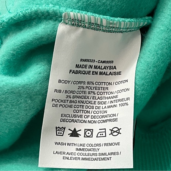 NEW Nike Sweat Shorts Womens Large Green Blue Fleece High Rise Loose Fit AOP - Picture 8 of 13